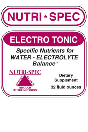 Nutri-Spec Electro-Tonic label from Brittain Health - Dr. Jeff Brittain