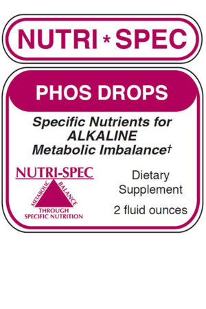 Nutri-spec Phos Drops label from Brittain Health