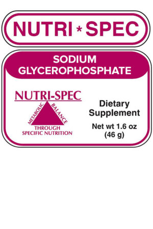 Nutri-Spec Sodium Glycerophosphate label from Brittain Health - Dr. Jeff Brittain